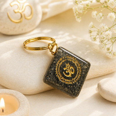 OM Pyrite keychain for Protection