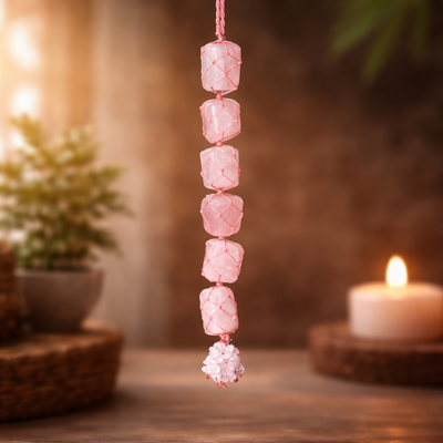 Rose Quartz Crystal Hanger for Love