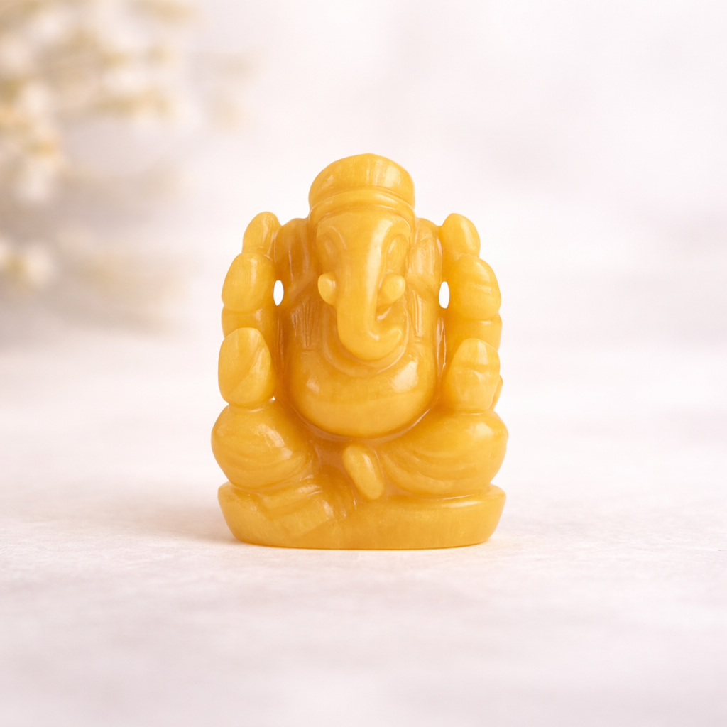Citrine Ganesh Ji Idol