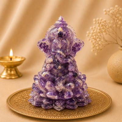 Amethyst Ganesha idol