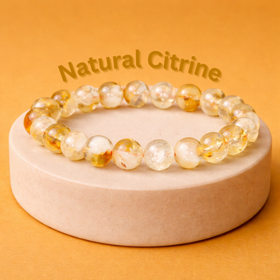 100% Natural Citrine Bracelet for Prosperity & Motivation