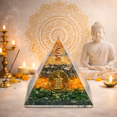 Money Magnet Pyrite Pyramid for Wealth