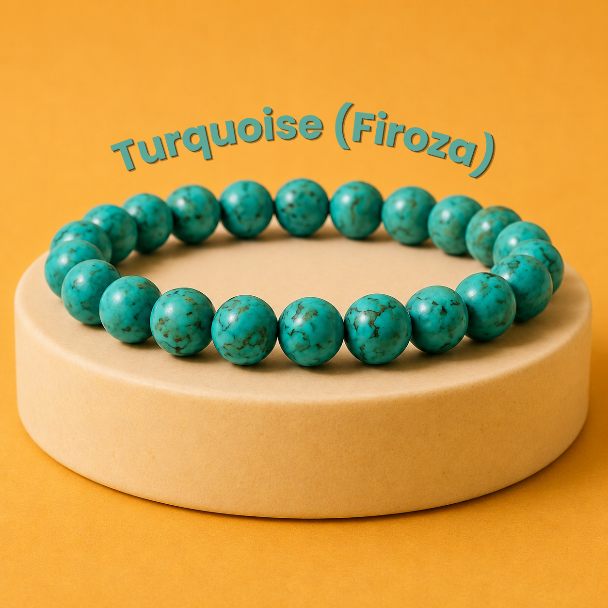 Natural African Turquoise (Firoza) Bracelet