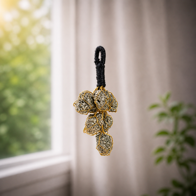 100% Natural Raw Pyrite Cluster Hanger (Small)