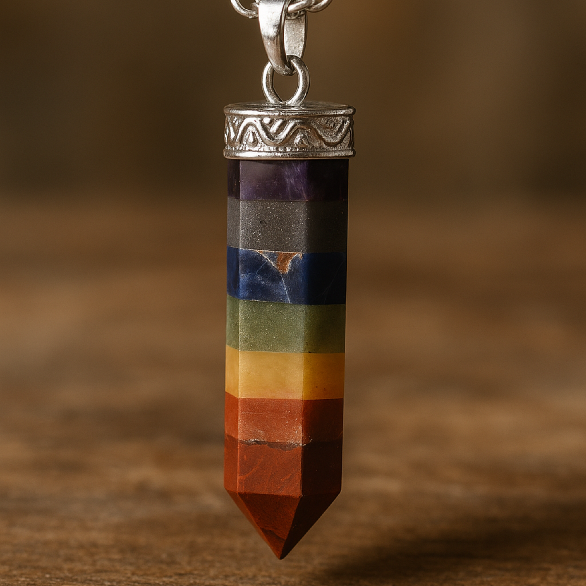 7 Chakra Pencil Pendant