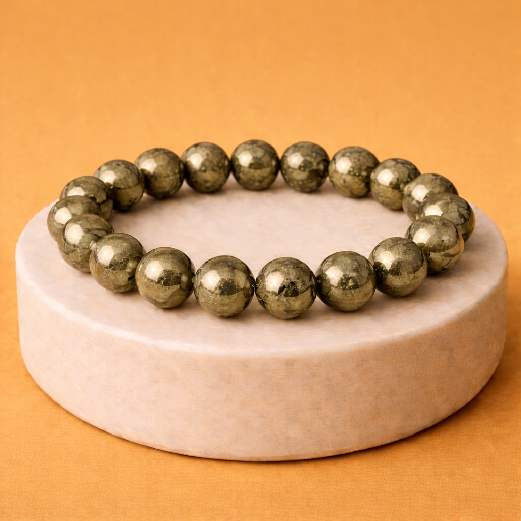 Raw Pyrite Bracelet for Wealth & Abundance