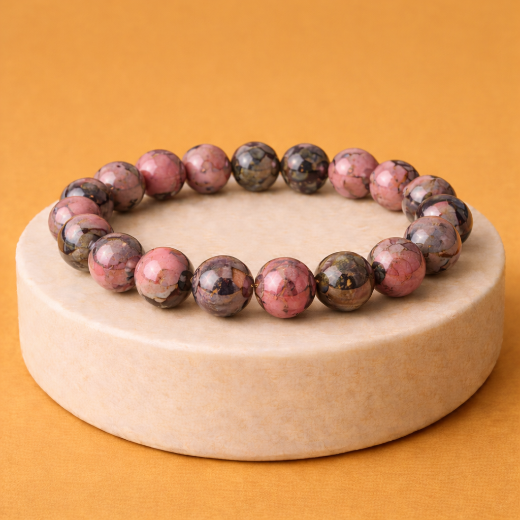 Rhodonite Bracelet for love & Emotional Strength