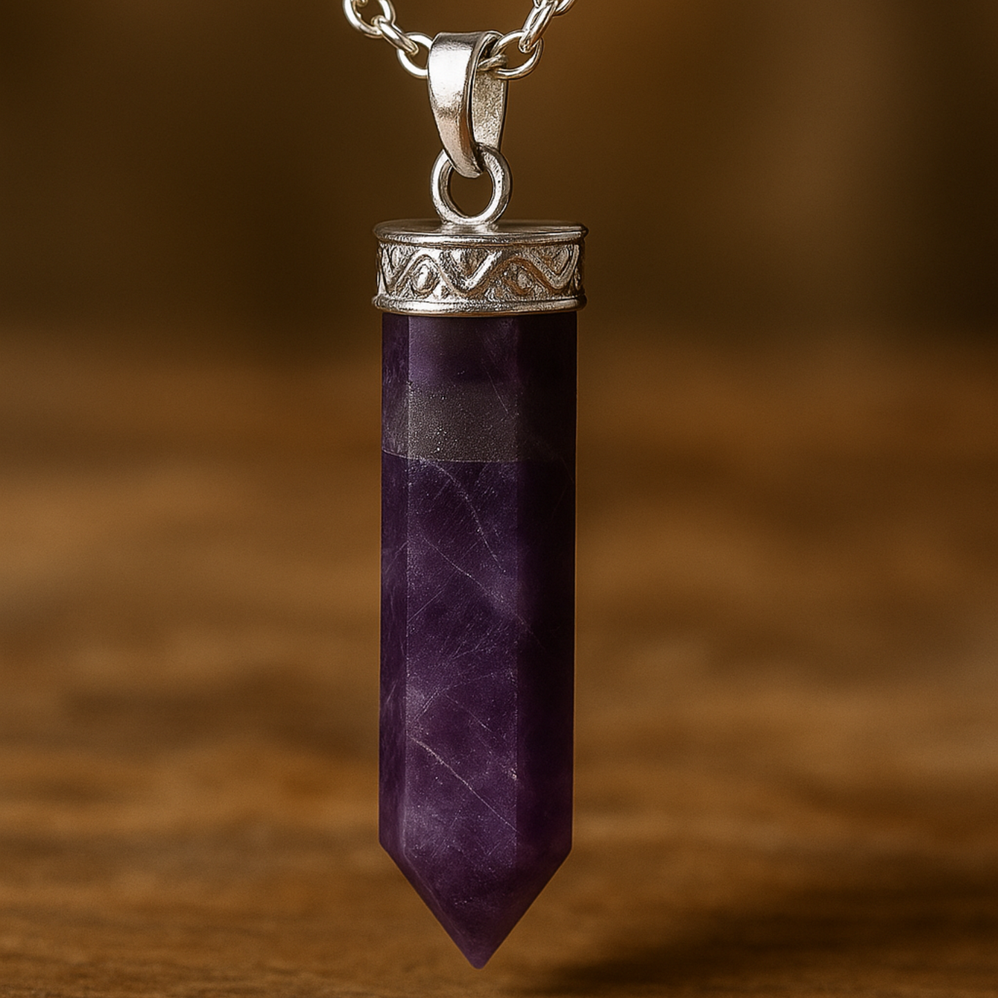 Amethyst Pencil Pendant