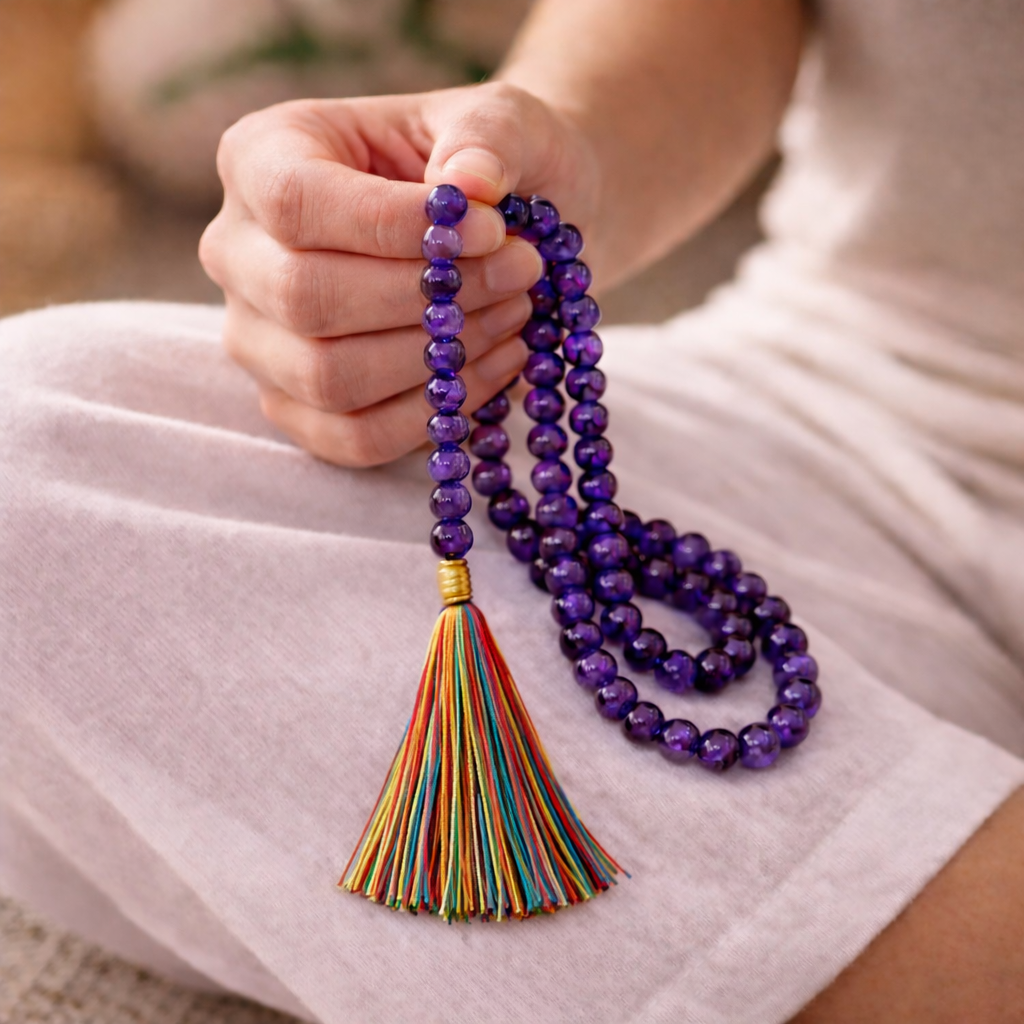 Amethyst Japa Mala for Calmness