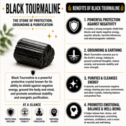 Black Tourmaline + Selenite Hanger for Protection, Cleansing, Energy Balance (Small)