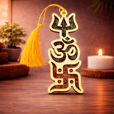 Tri-Shakti Crystal Hanger for Protection
