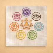 7 Chakra Crystal Charging Selenite Plate