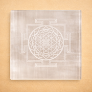 Shri Yantra Crystal Charging Selenite Plate