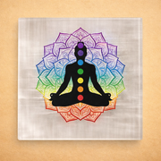 Chakra Alignment Mandala Crystal Charging Selenite Plate