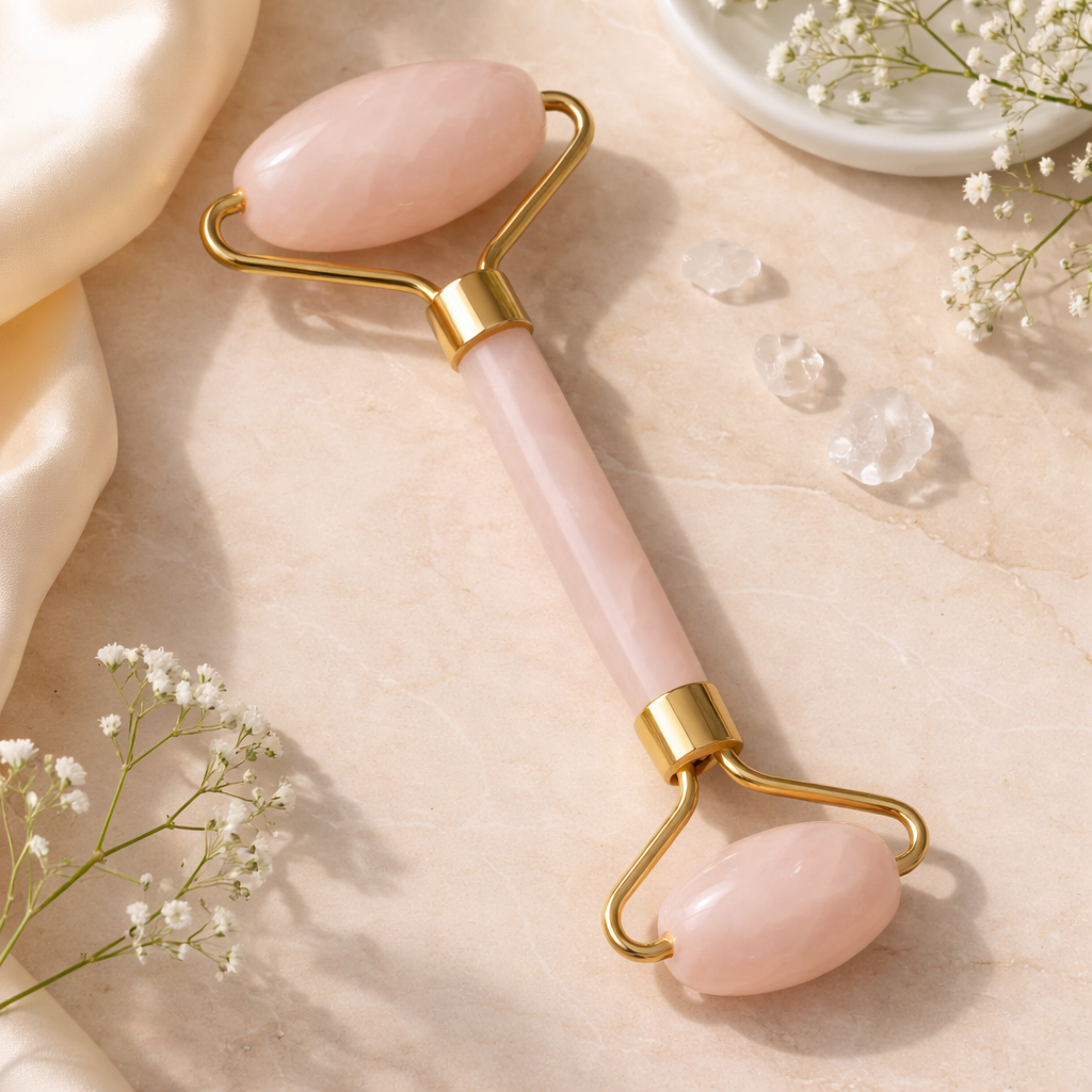 Rose Quartz Face Massage Roller