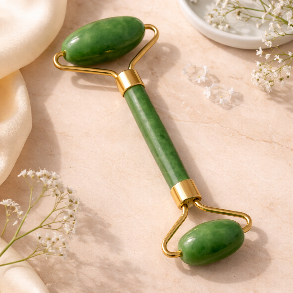 Green Jade Face Massage Roller