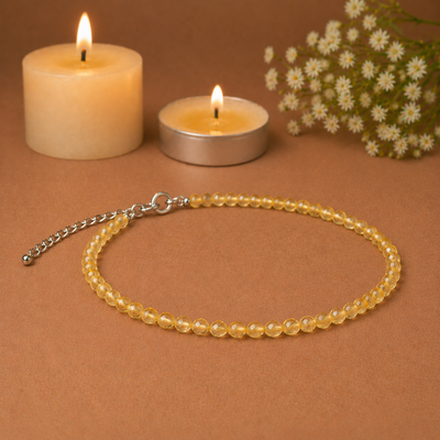 Natural Citrine Anklet
