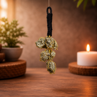 100% Natural Raw Pyrite Cluster Hanger (Small)