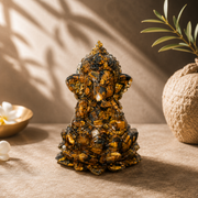 Tiger eye Ganesha idol
