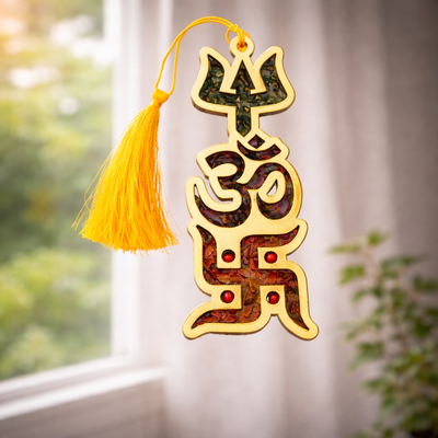 Tri-Shakti Crystal Hanger for Protection