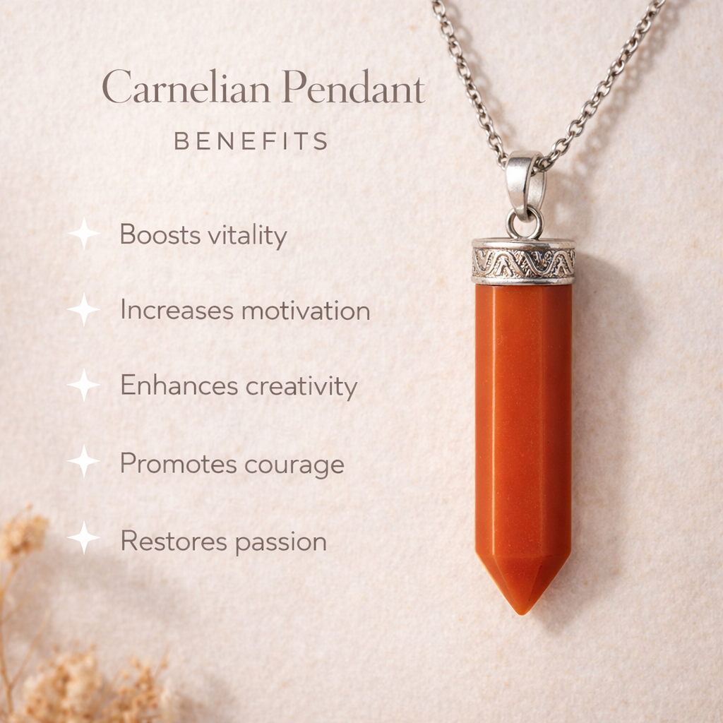 Carnelian Pencil Pendant