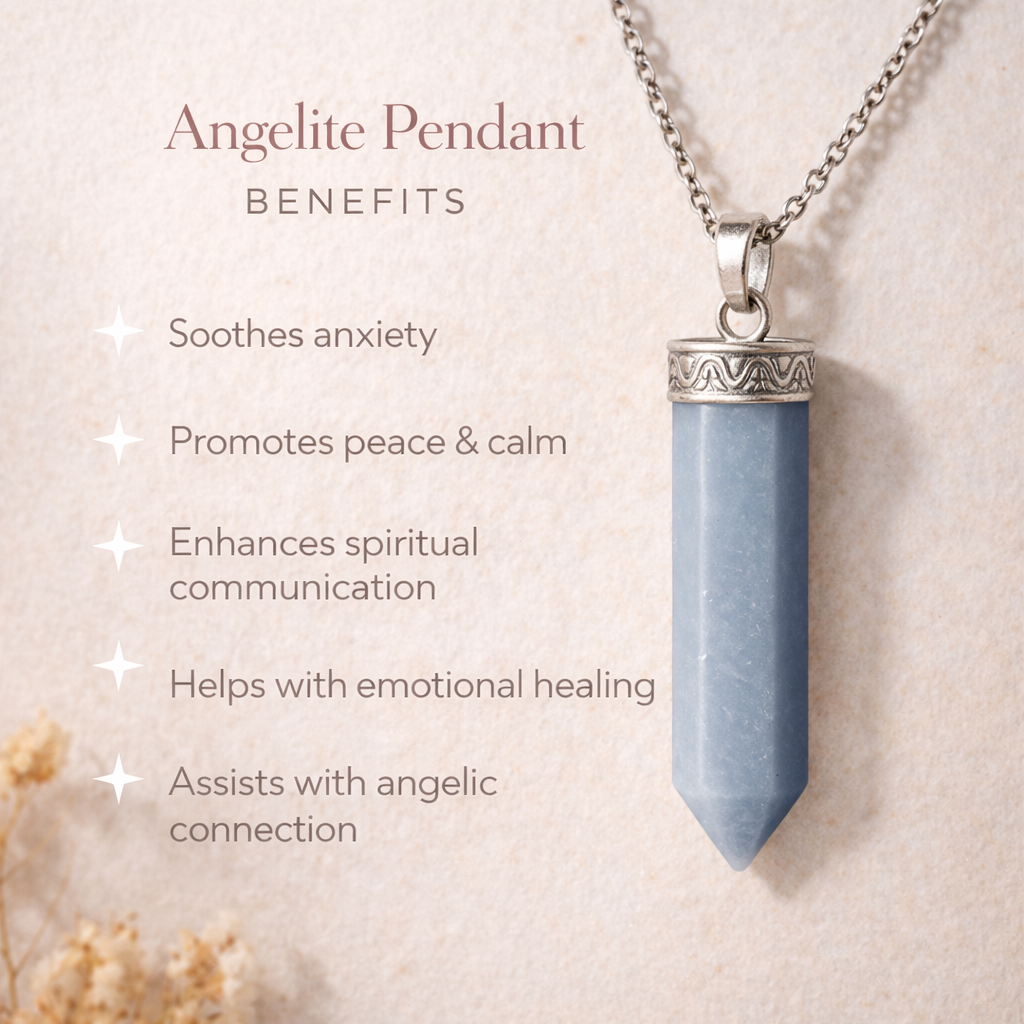 Angelite Pencil Pendant