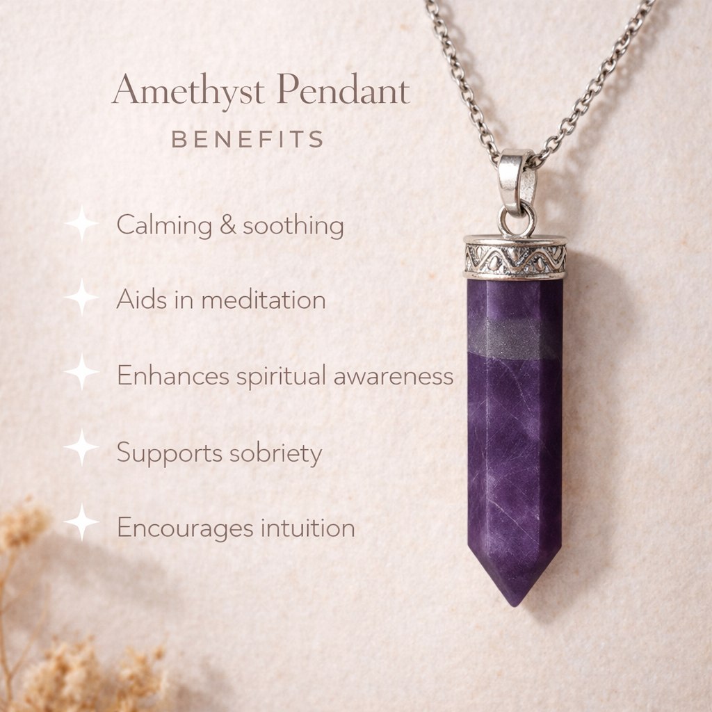 Amethyst Pencil Pendant