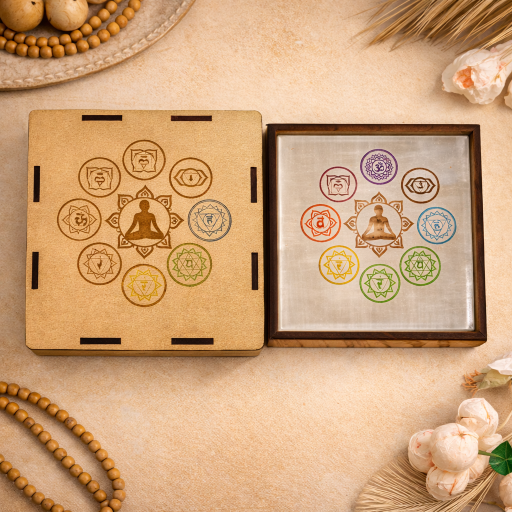 7 Chakra Crystal Charging Selenite Plate