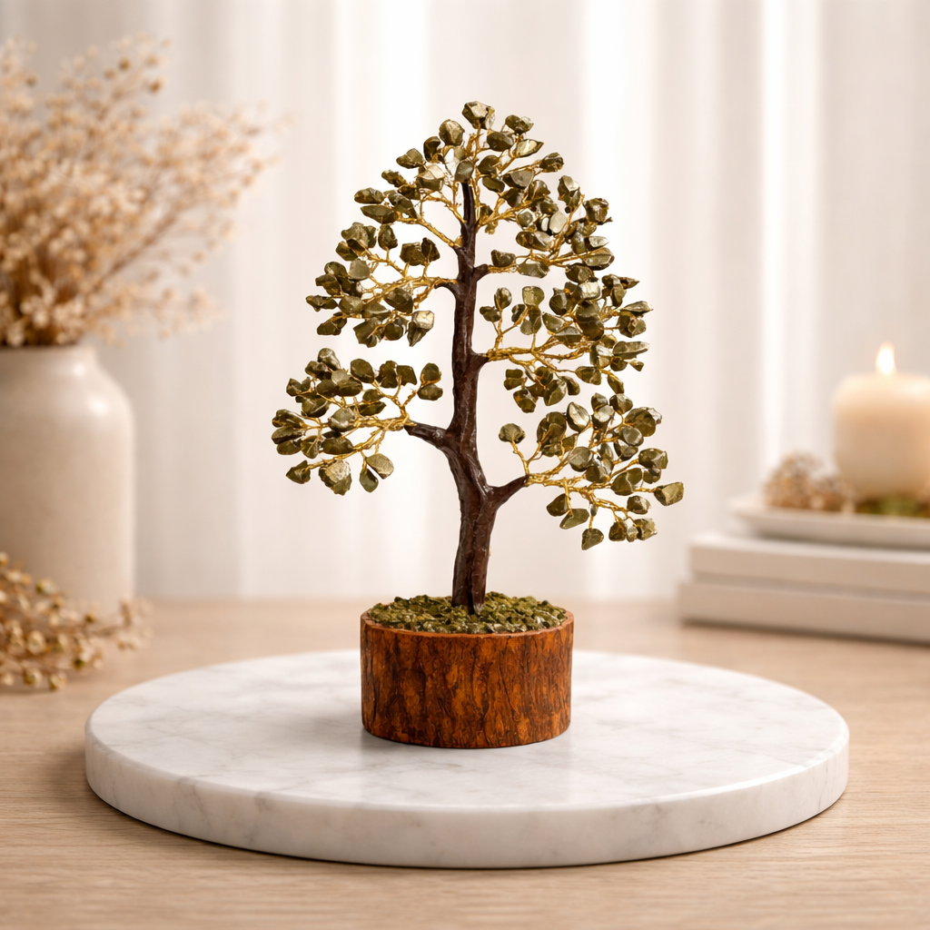 Natural Raw Pyrite Crystal Tree