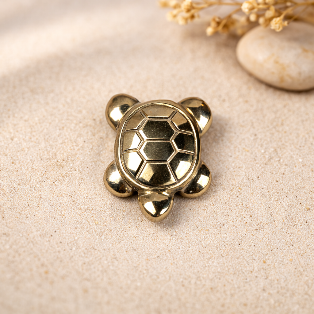 Golden Pyrite Turtle for Wealth and Abundance