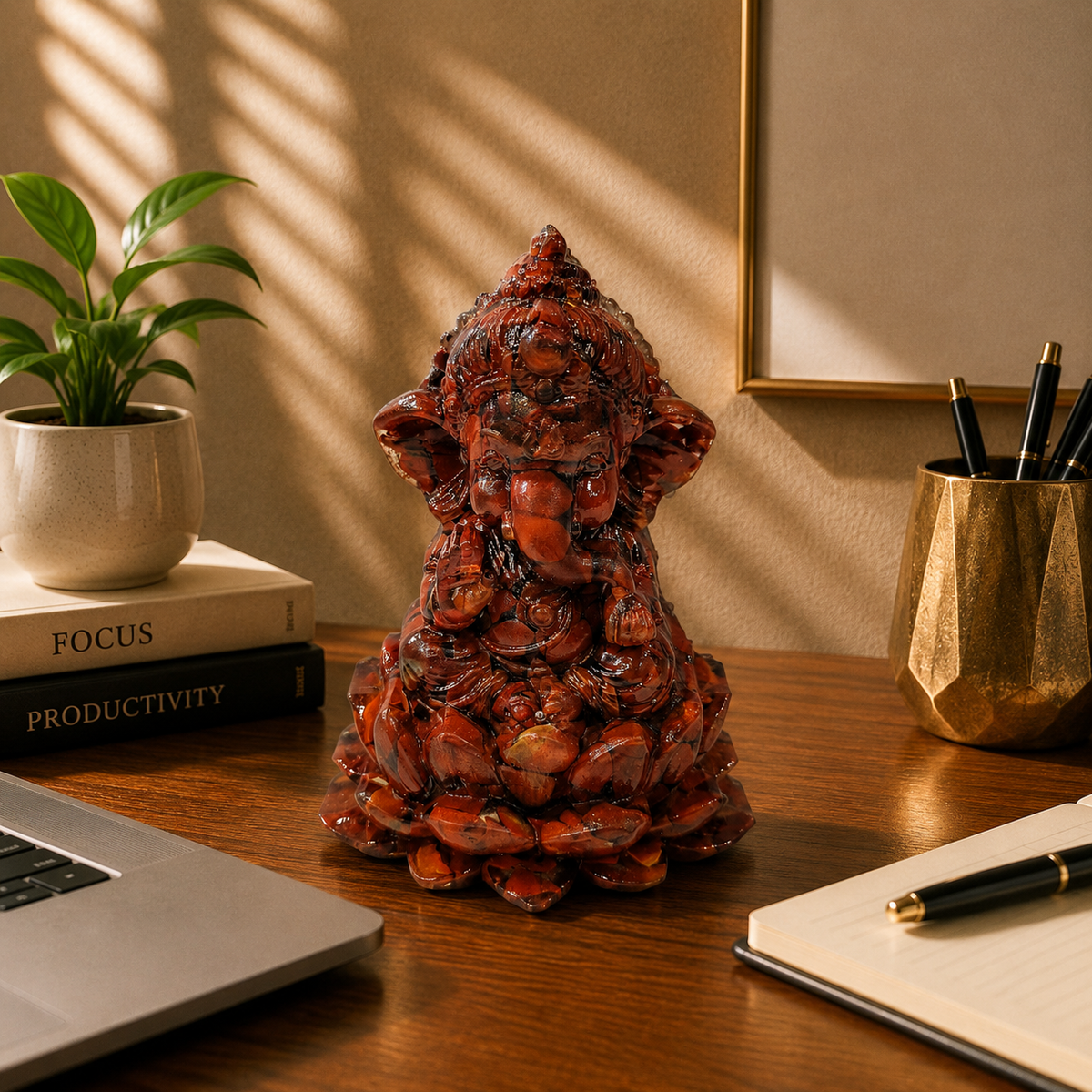 Red Jasper Ganesha idol