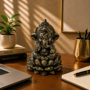 Natural Pyrite Ganesha idol