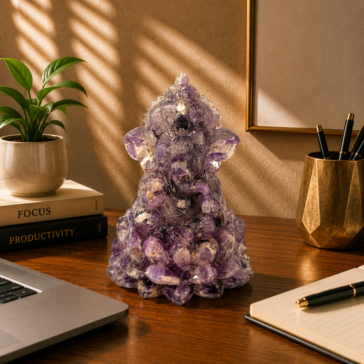 Amethyst Ganesha idol