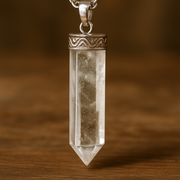 Clear Quartz Pencil Pendant