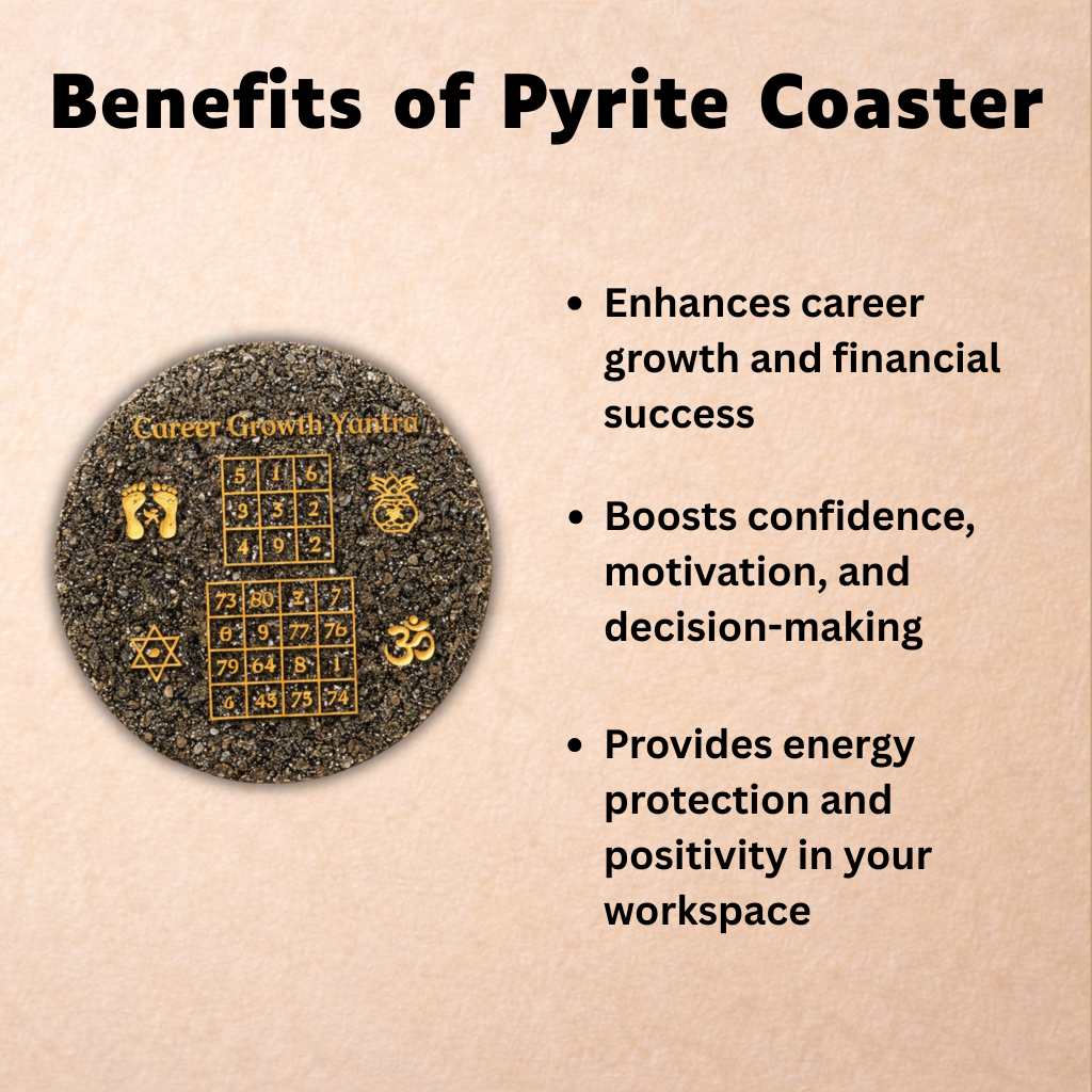 Career Growth Pyrite Coaster