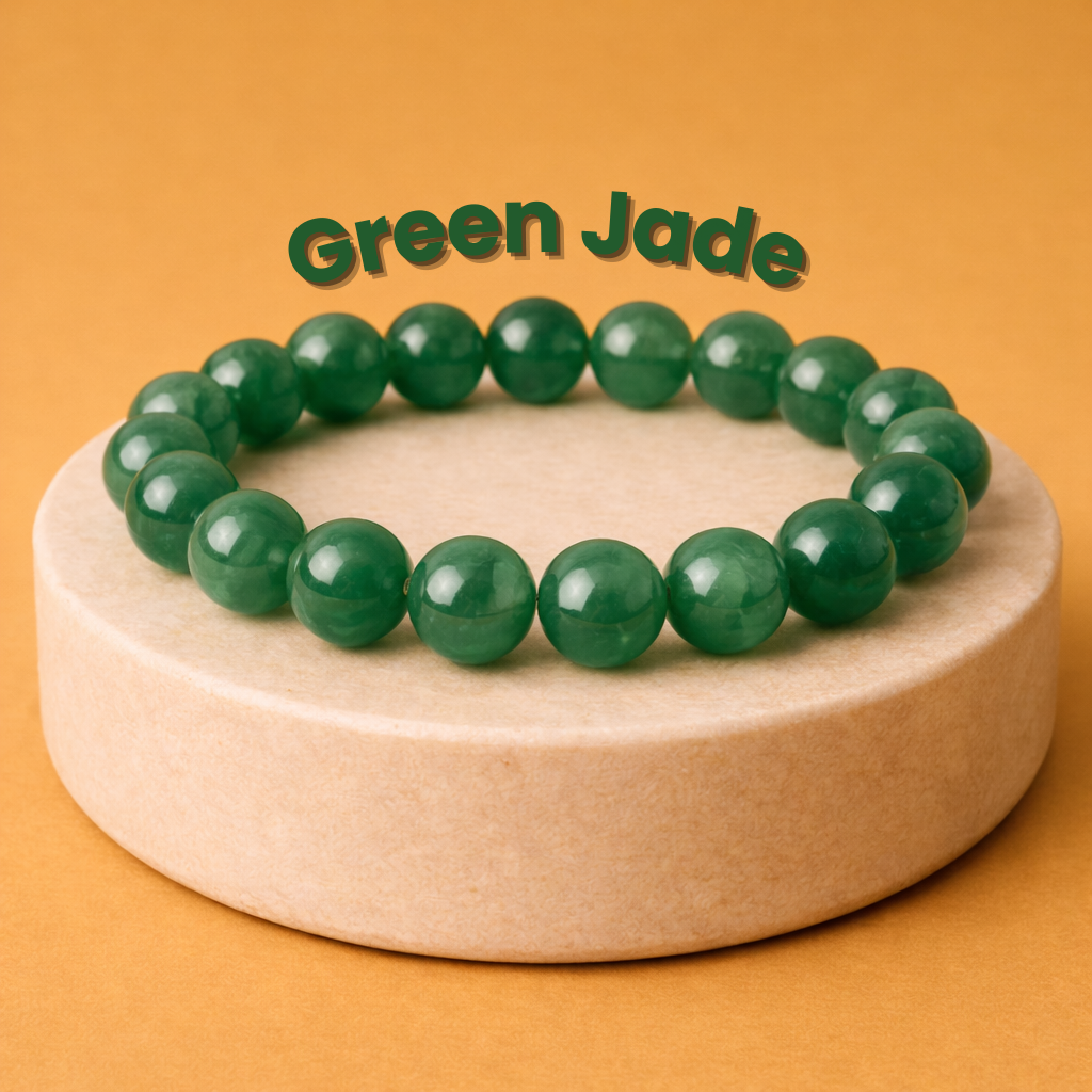 Green Jade Bracelet for Good Luck & Wellbeing