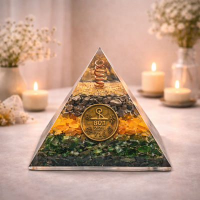 Money Magnet Pyrite Pyramid for Wealth