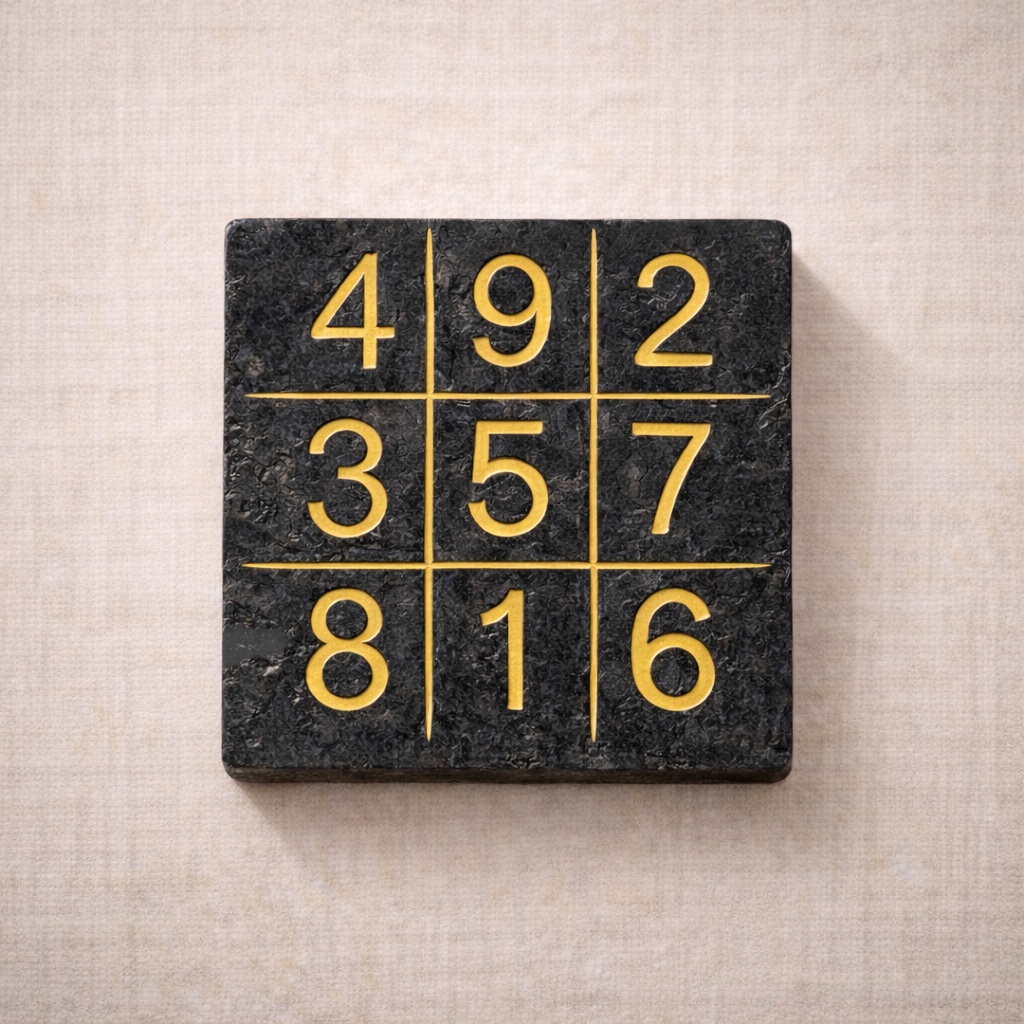 Black Tourmaline - Lo Shu Grid