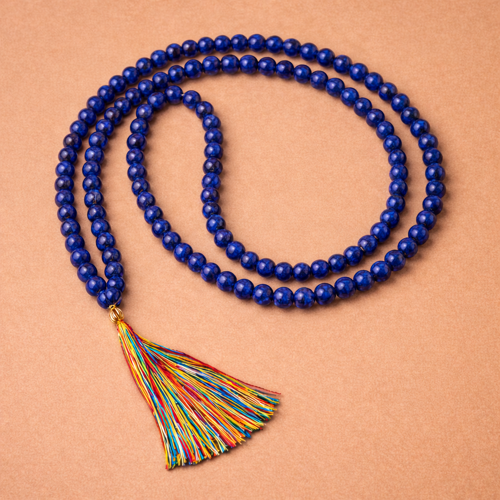 Lapis Lazuli Japa Mala for Wisdom & Inner Awareness