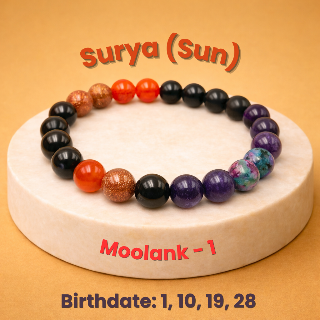 Surya Graha (Sun) Bracelet | Mulank 1 - (Born on 1, 10, 19, 28)