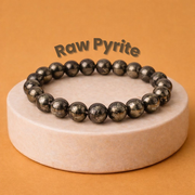 100% Natural Raw Pyrite Bracelet for Wealth & Abundance