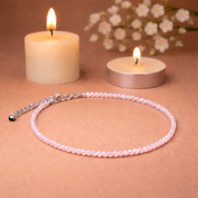 Natural Rose Quartz Anklet