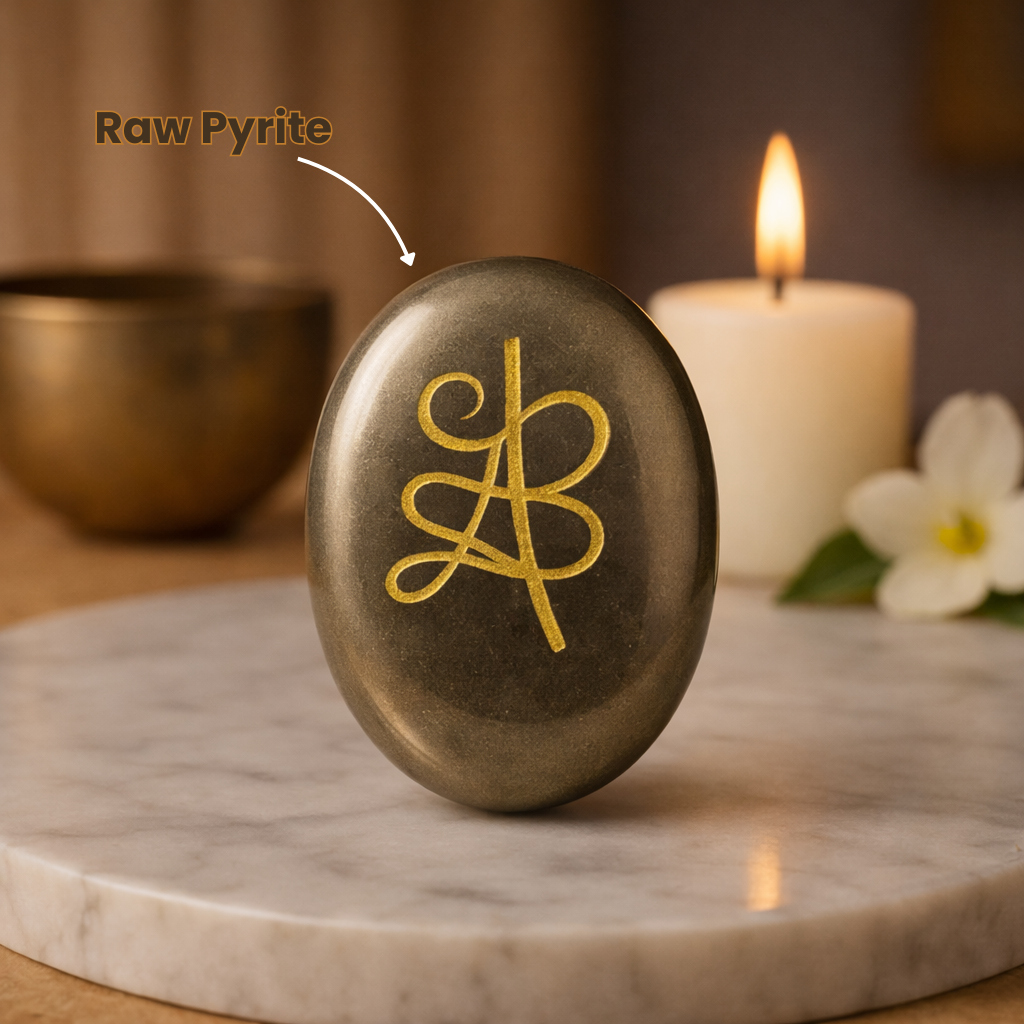 Natural Raw Pyrite Zibu Coin