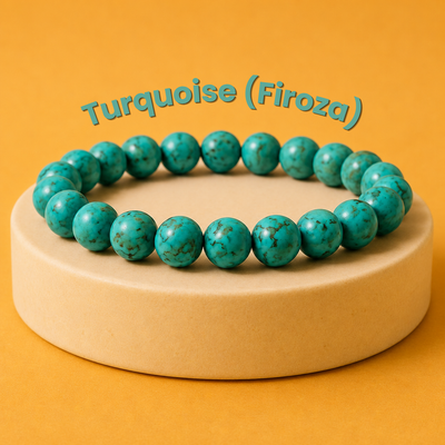 Natural African Turquoise (Firoza) Bracelet