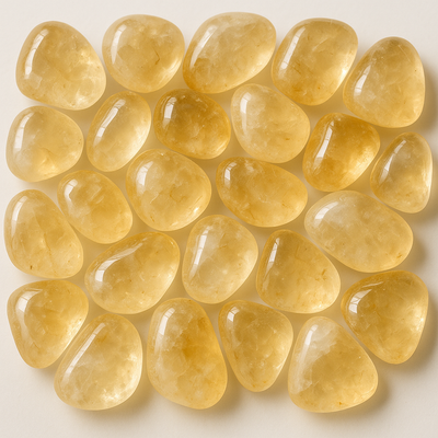 Natural Citrine Tumbles - Pack of 2