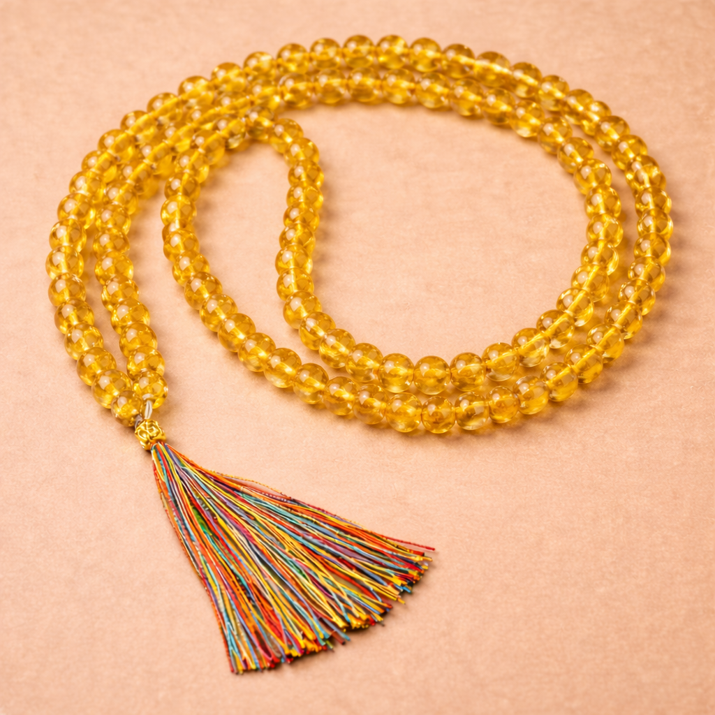 Citrine Jap Mala for Abundance & Inner Strength