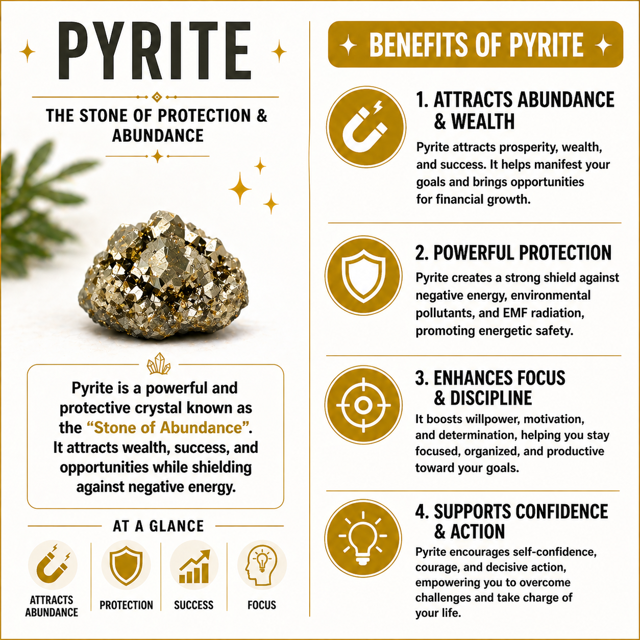 OM Pyrite keychain for Protection