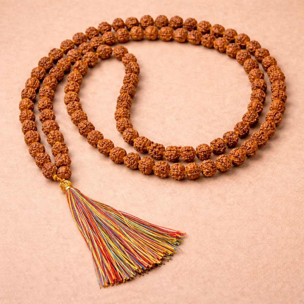 Original Rudraksha Japa Mala for Divine Protection (Indo origin)