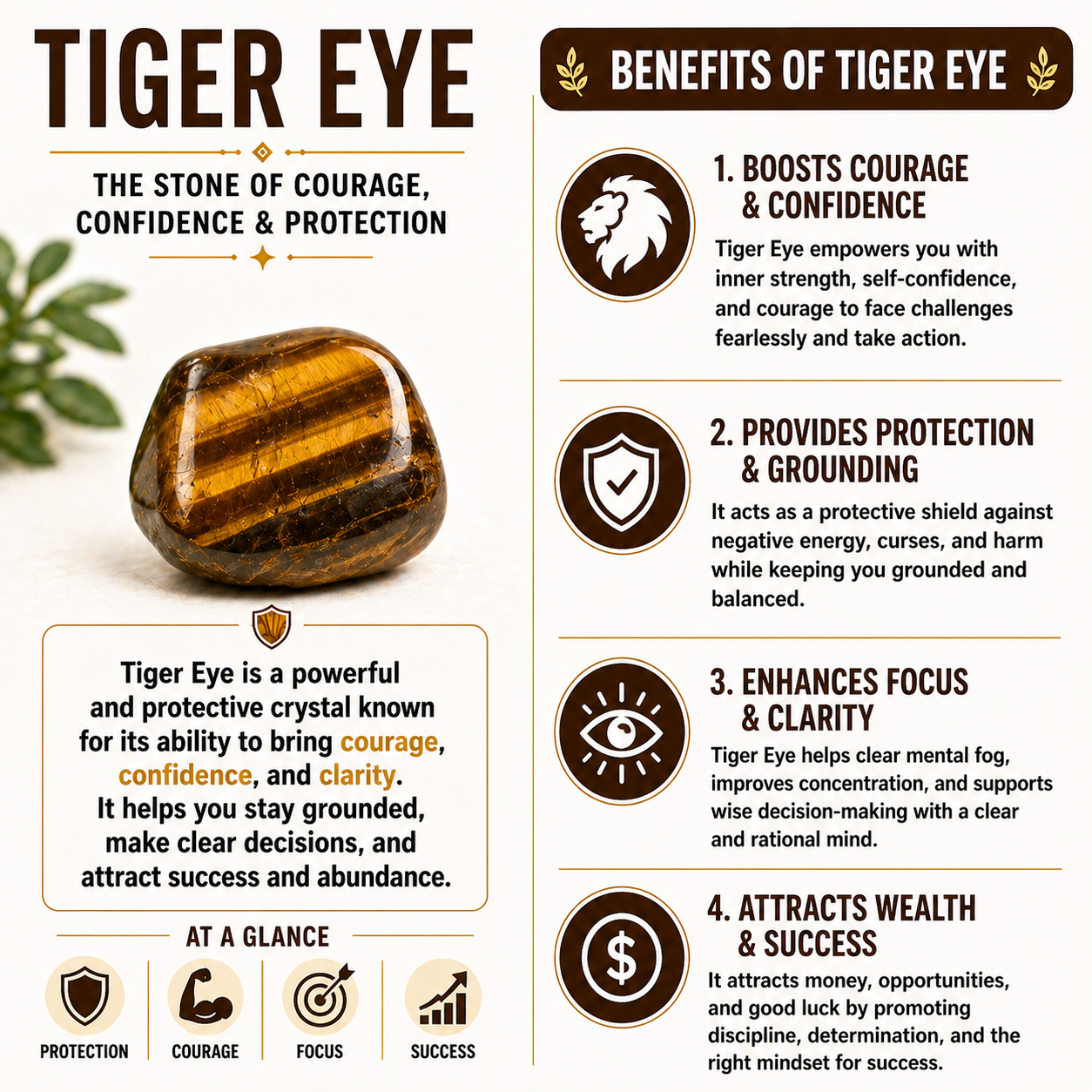 Tiger Eye Bracelet for Concentration & Focus