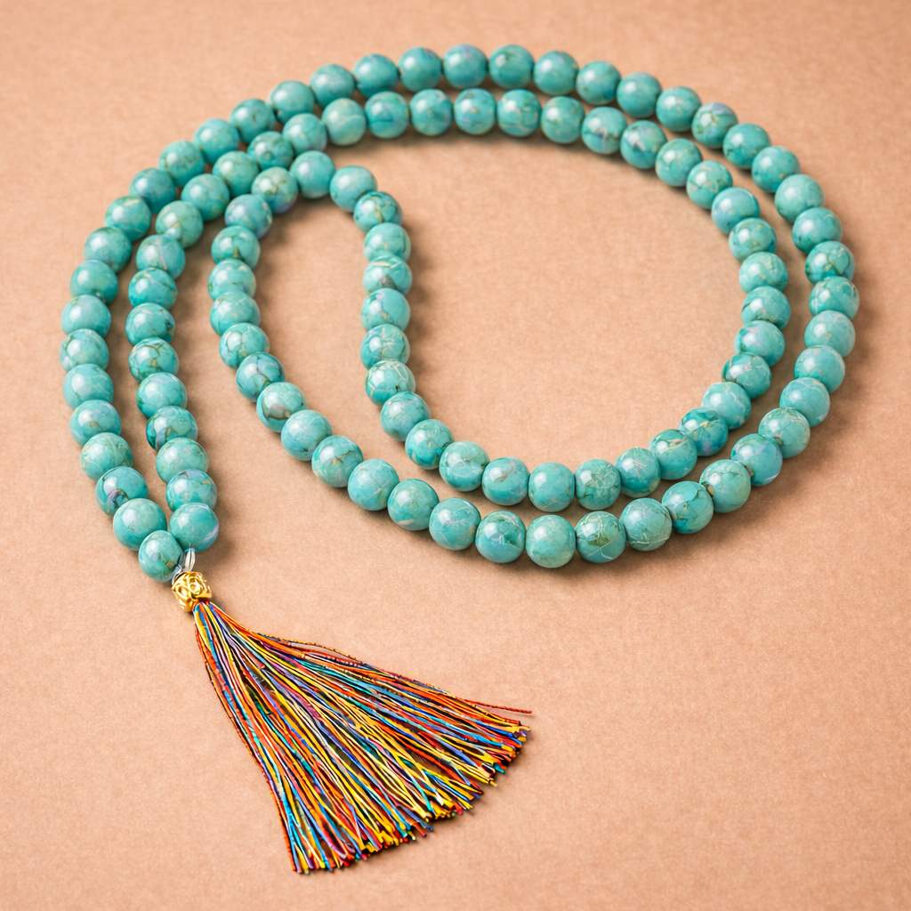 Turquoise Japa Mala for Wisdom